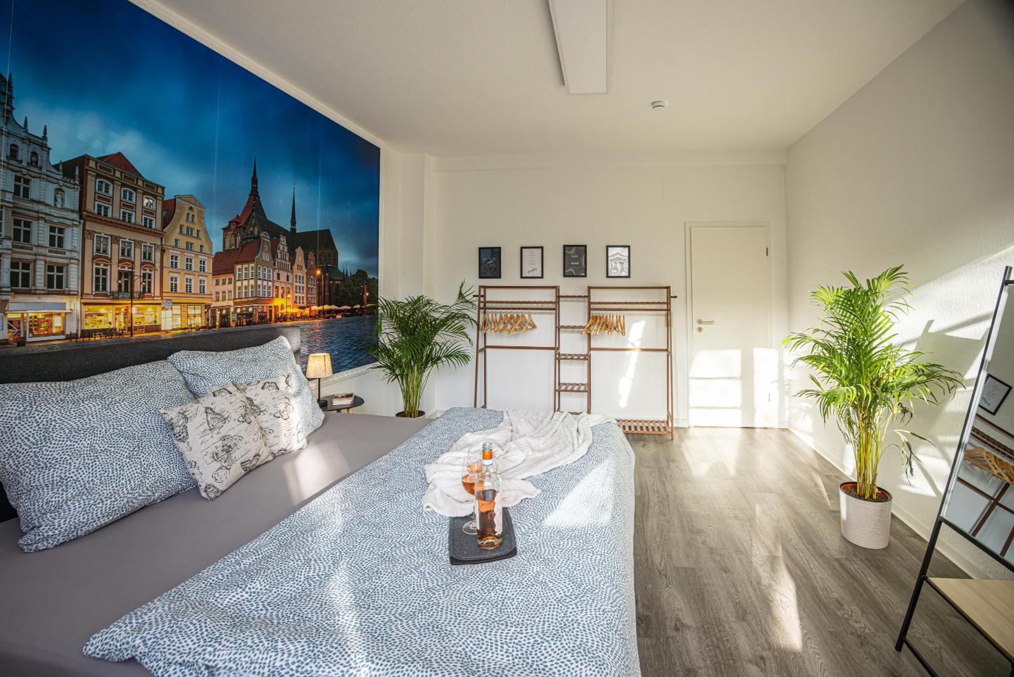 Luxus City Apartment Sauna Balkon Kueche Zentral Rostock Exterior foto